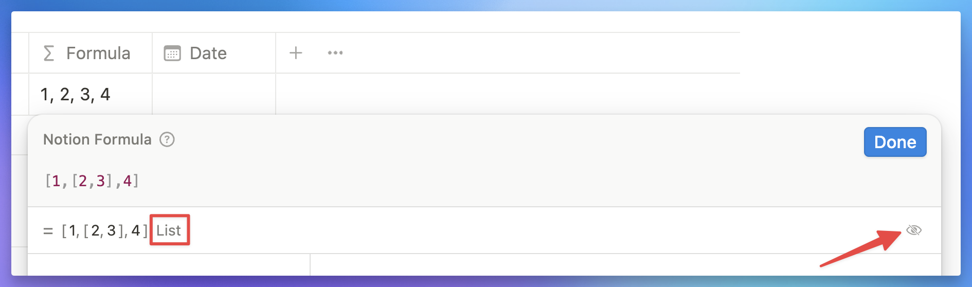 Formula 数据类型