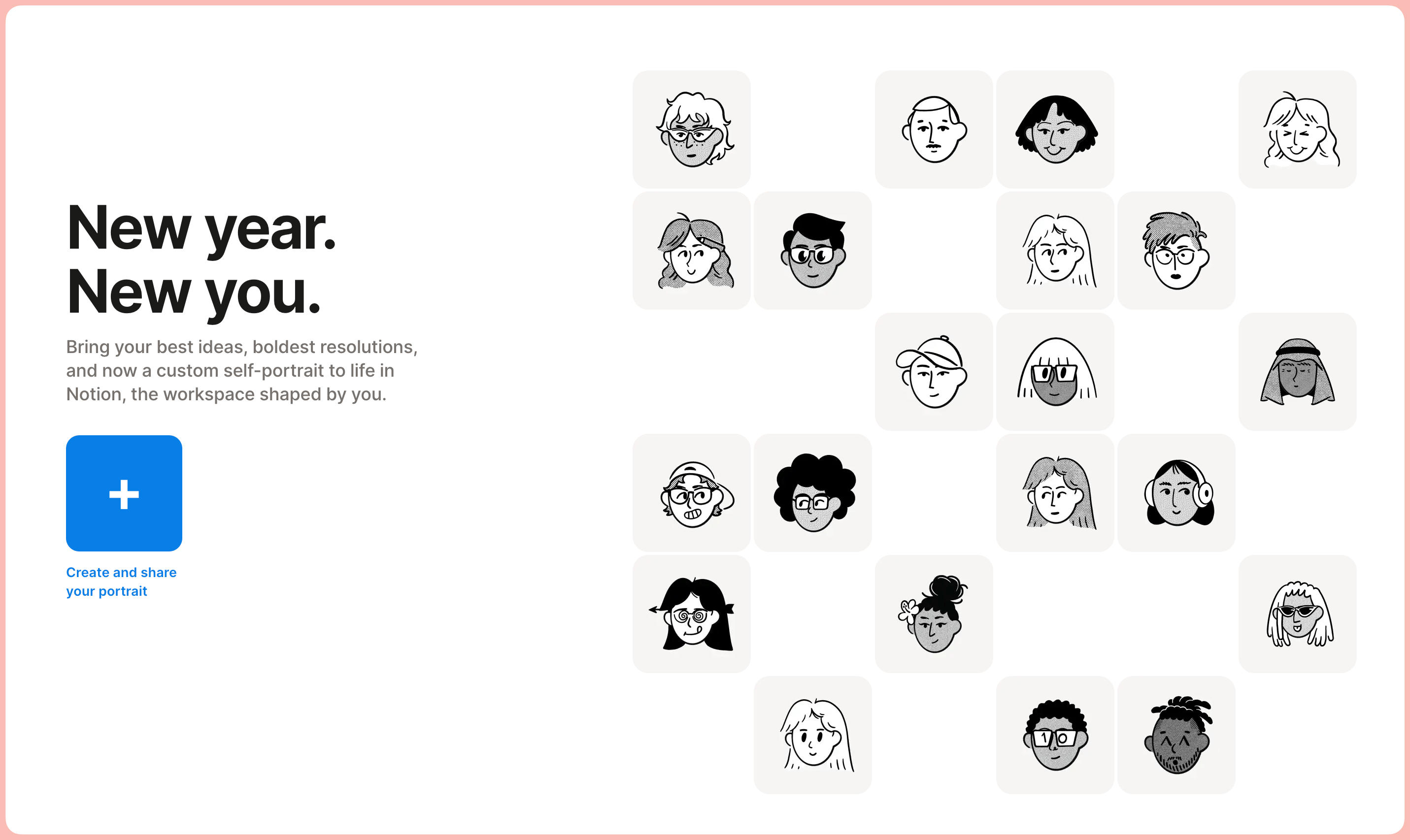 Notion 上线官方头像生成工具，超好玩的极简捏脸！插图1
