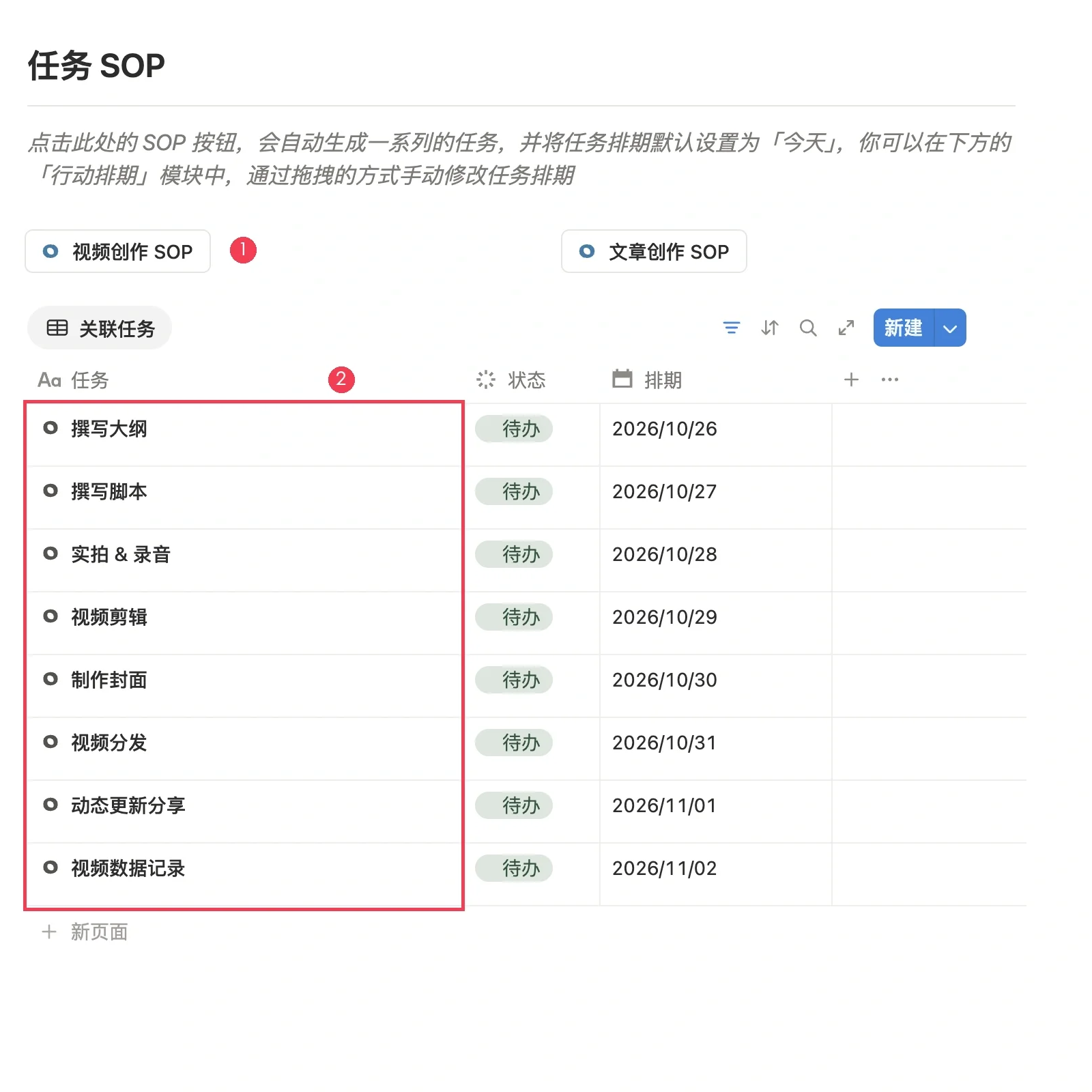 自动生成的视频创作任务