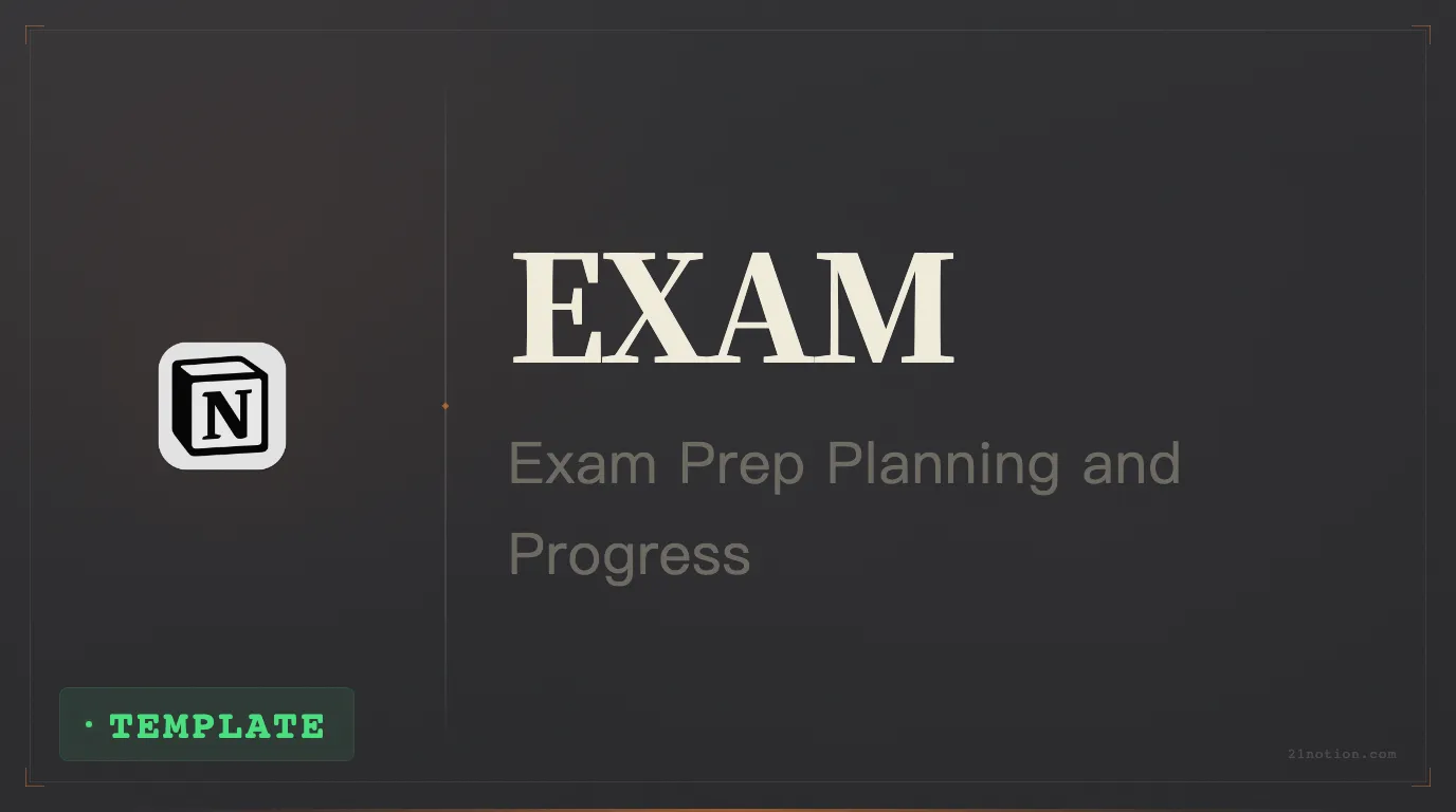 Plan Exam Preparation with Notion