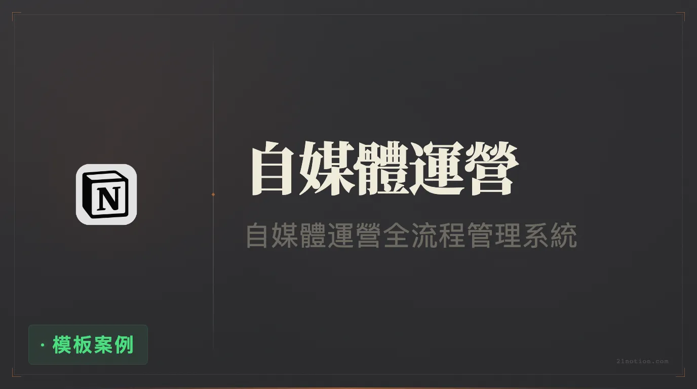 用 Notion 經營你的自媒體事業