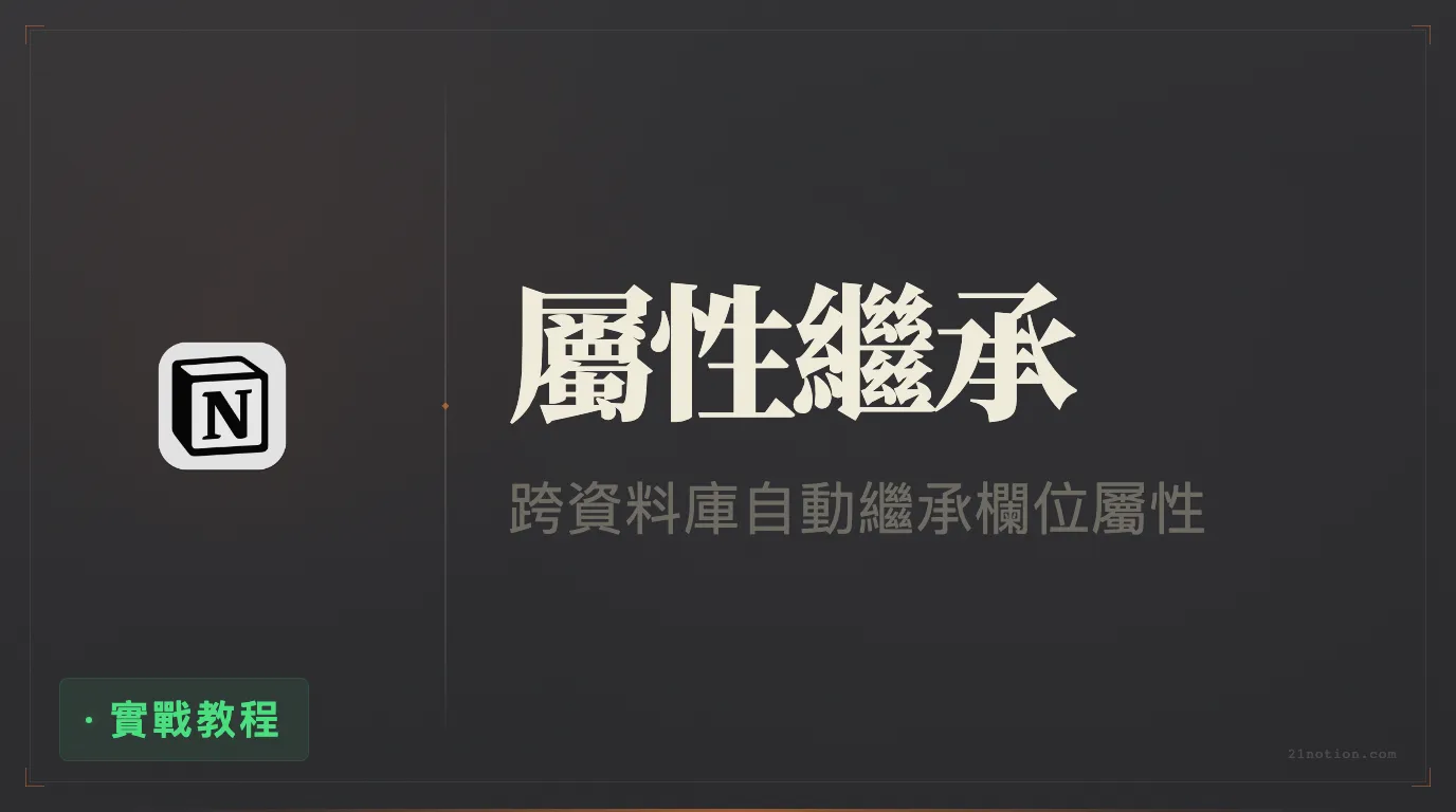 Notion 資料庫自動化技巧：讓子頁面自動繼承父頁面的關聯屬性