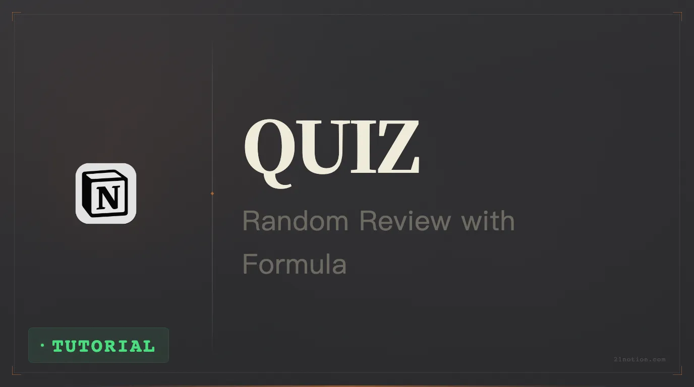 How to Implement Random Review in Notion Using Formulas
