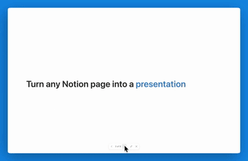 Notion Presentation Mode 演示模式效果