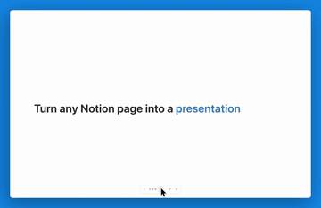 Notion Presentation Mode 簡報模式效果