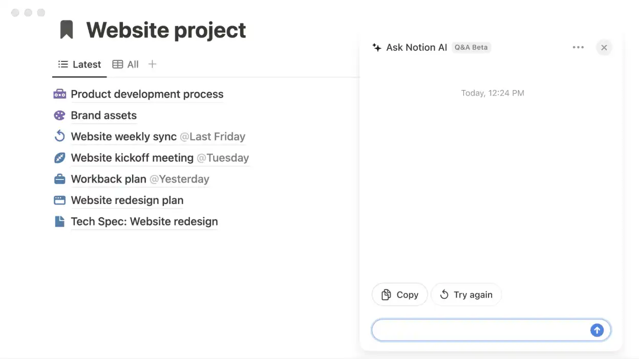 Notion AI Q&A 功能